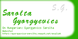 sarolta gyorgyevics business card